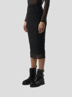 Jupe Fox In Fragmented Black Soft Mesh