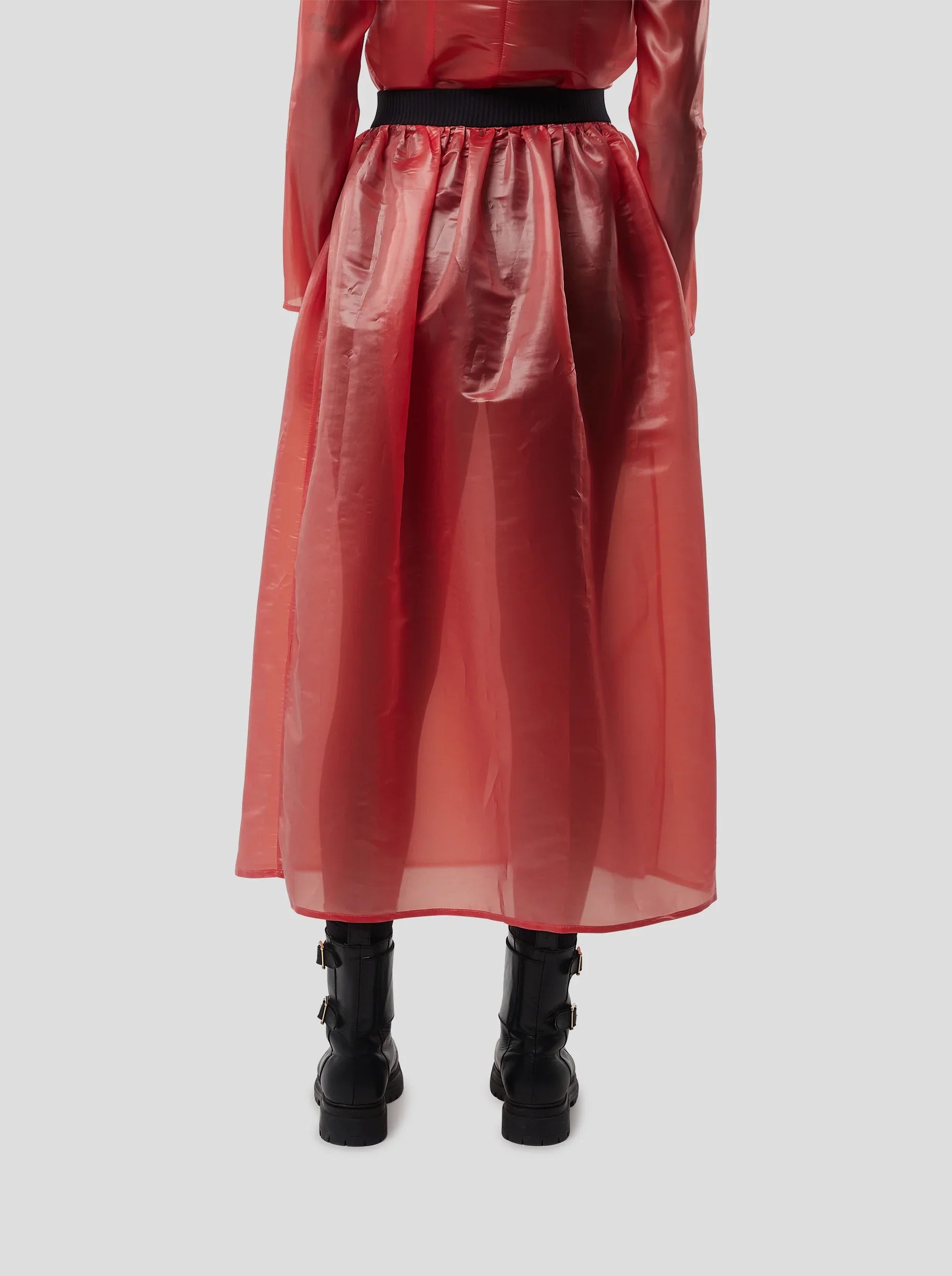 Jupe Cleo In Coral Neoshell Technical Voile