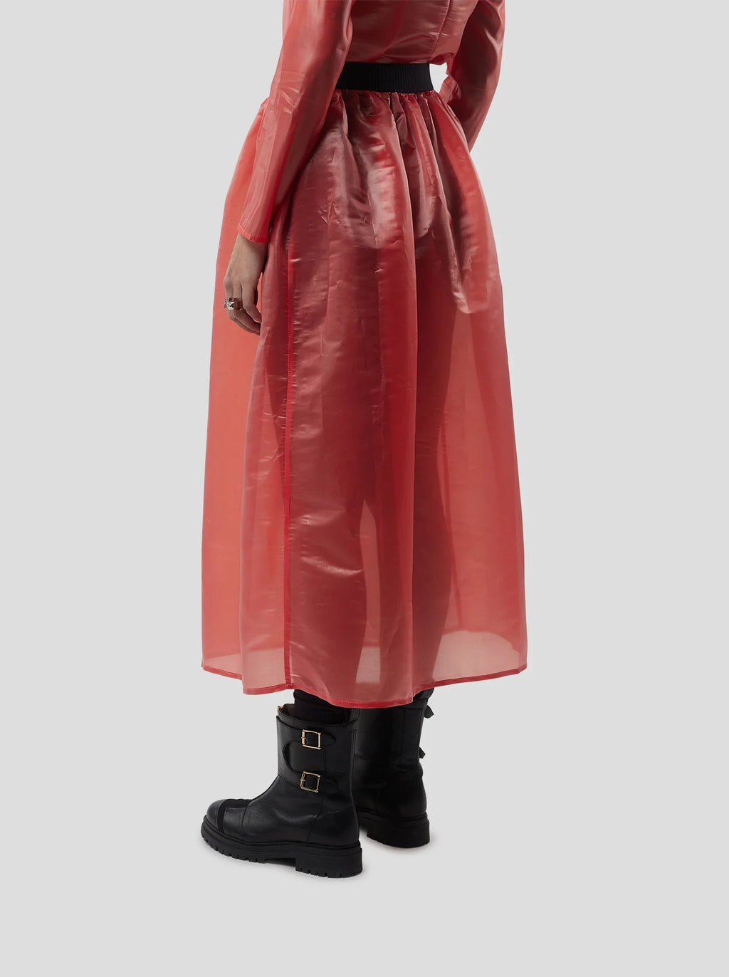 Jupe Cleo In Coral Neoshell Technical Voile