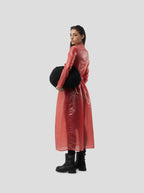 Jupe Cleo In Coral Neoshell Technical Voile
