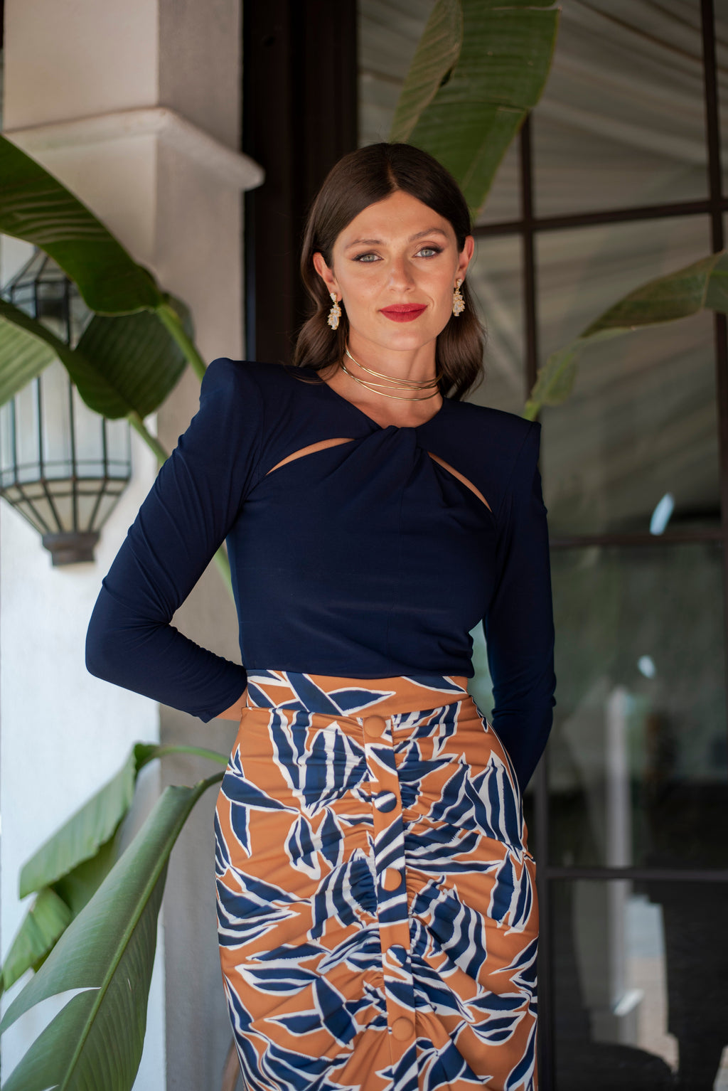 Top Oliviane - Bleu Marine