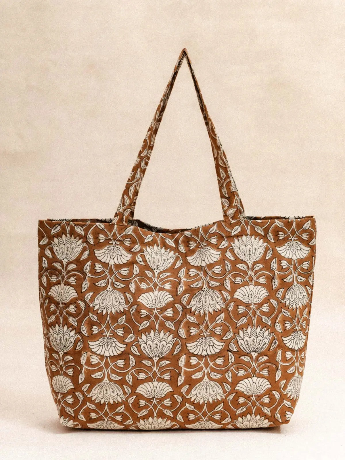 Tote Bag -  Lotus Marron KIRANE