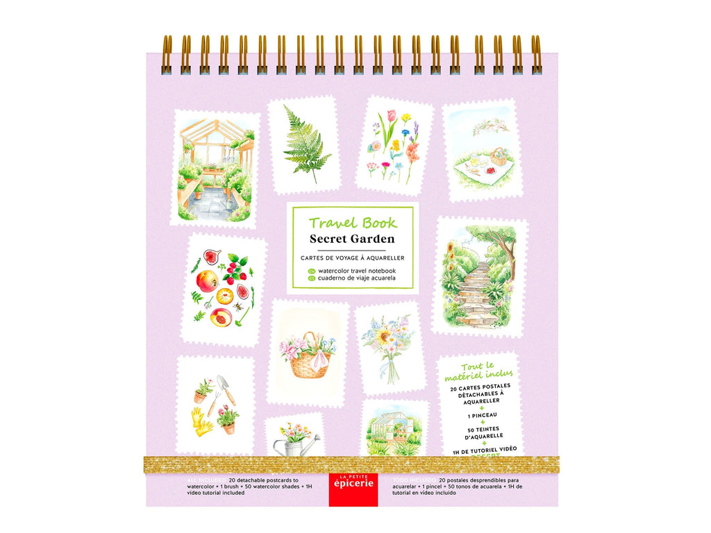 Travel Book - Carnet Aquarelle - Thème Secret Garden