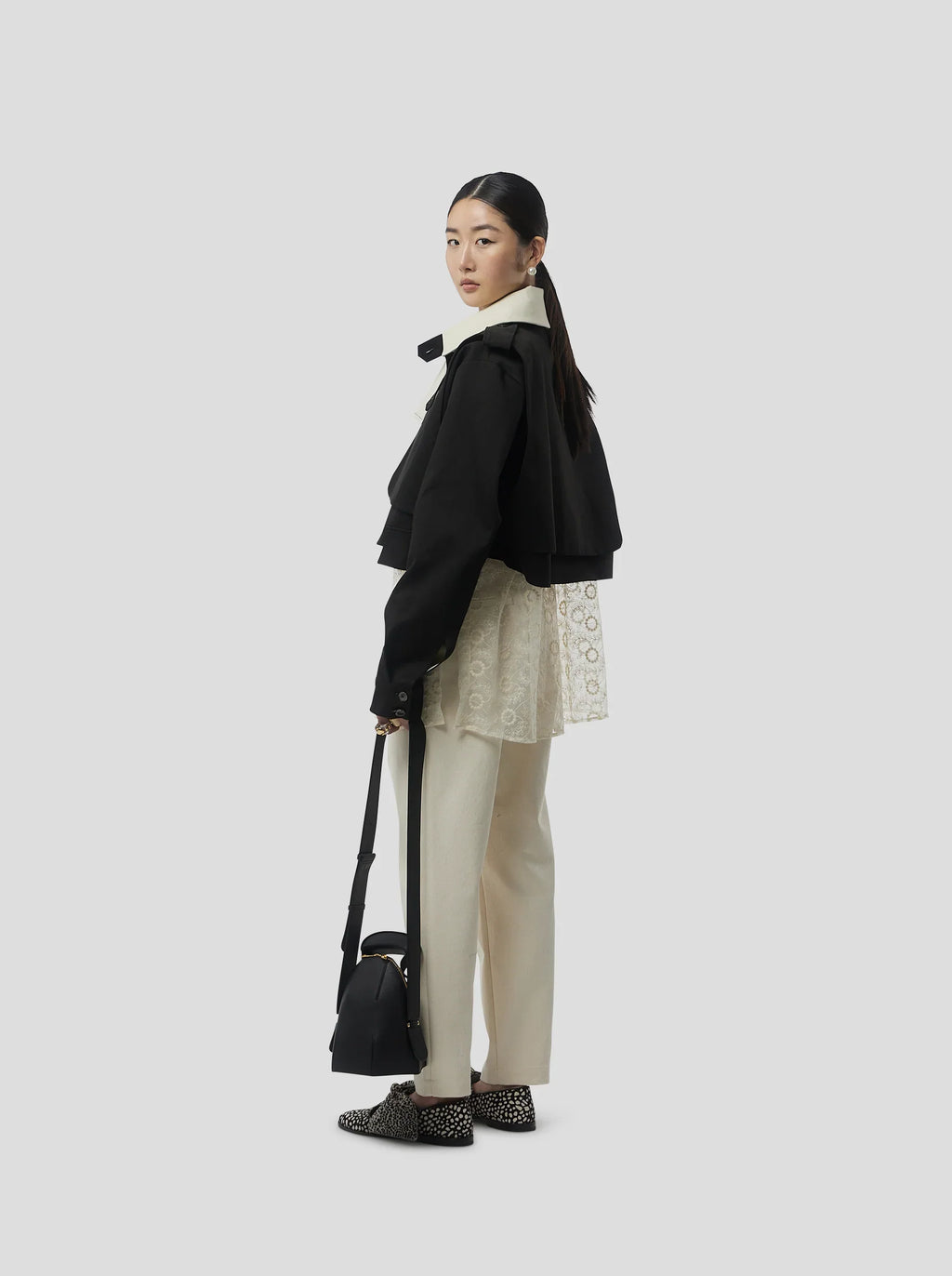 Trench Crop Trevor In Black Tela Trenk