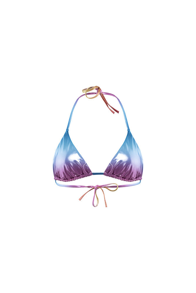 Maillot De Bain Triangle Attachante Sunset Rouge/Bleu
