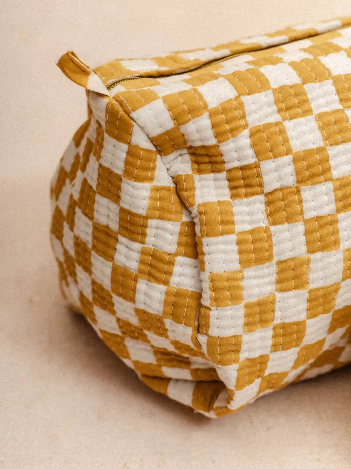 Trousse  - Toilette et maquillage - Damier Jonquille KIRANE