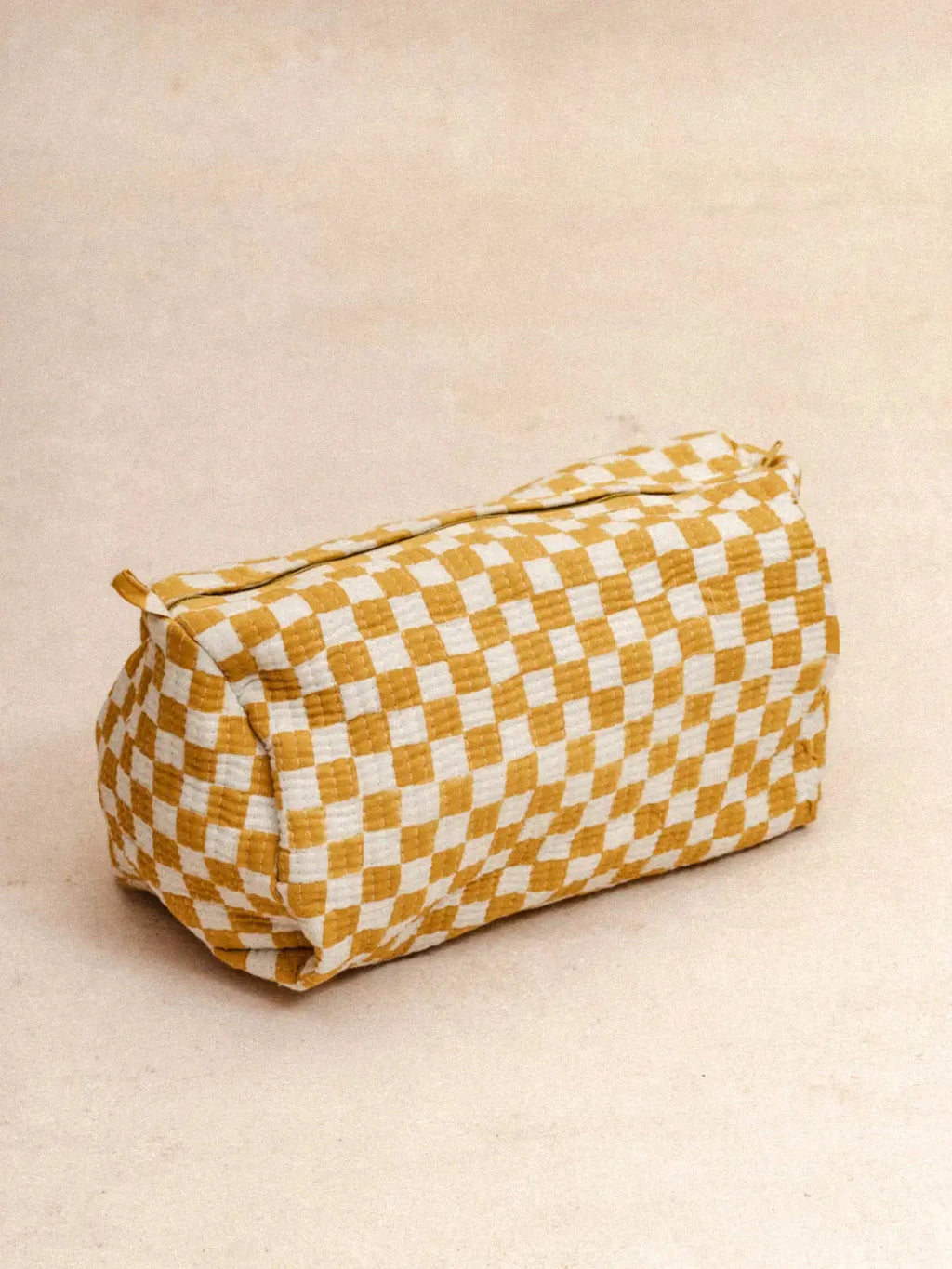 Trousse  - Toilette et maquillage - Damier Jonquille KIRANE