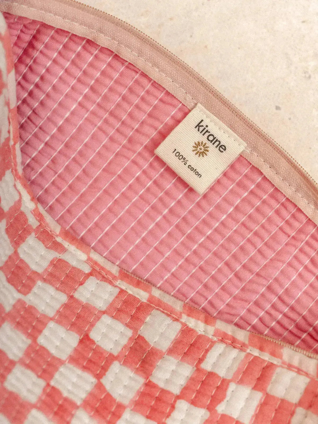 Trousse  - Toilette et maquillage - Damier Pétale KIRANE