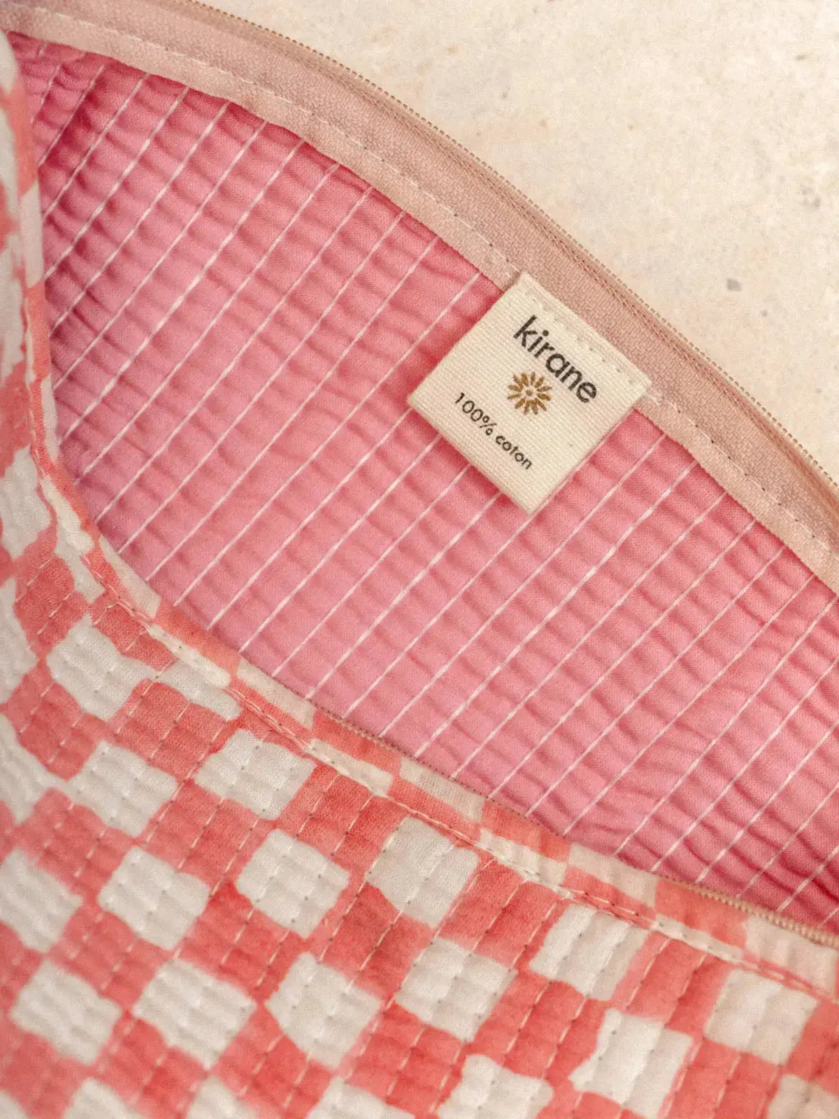 Trousse  - Toilette et maquillage - Damier Pétale KIRANE