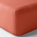 Drap Housse - 100% Percale Coton - Terracotta