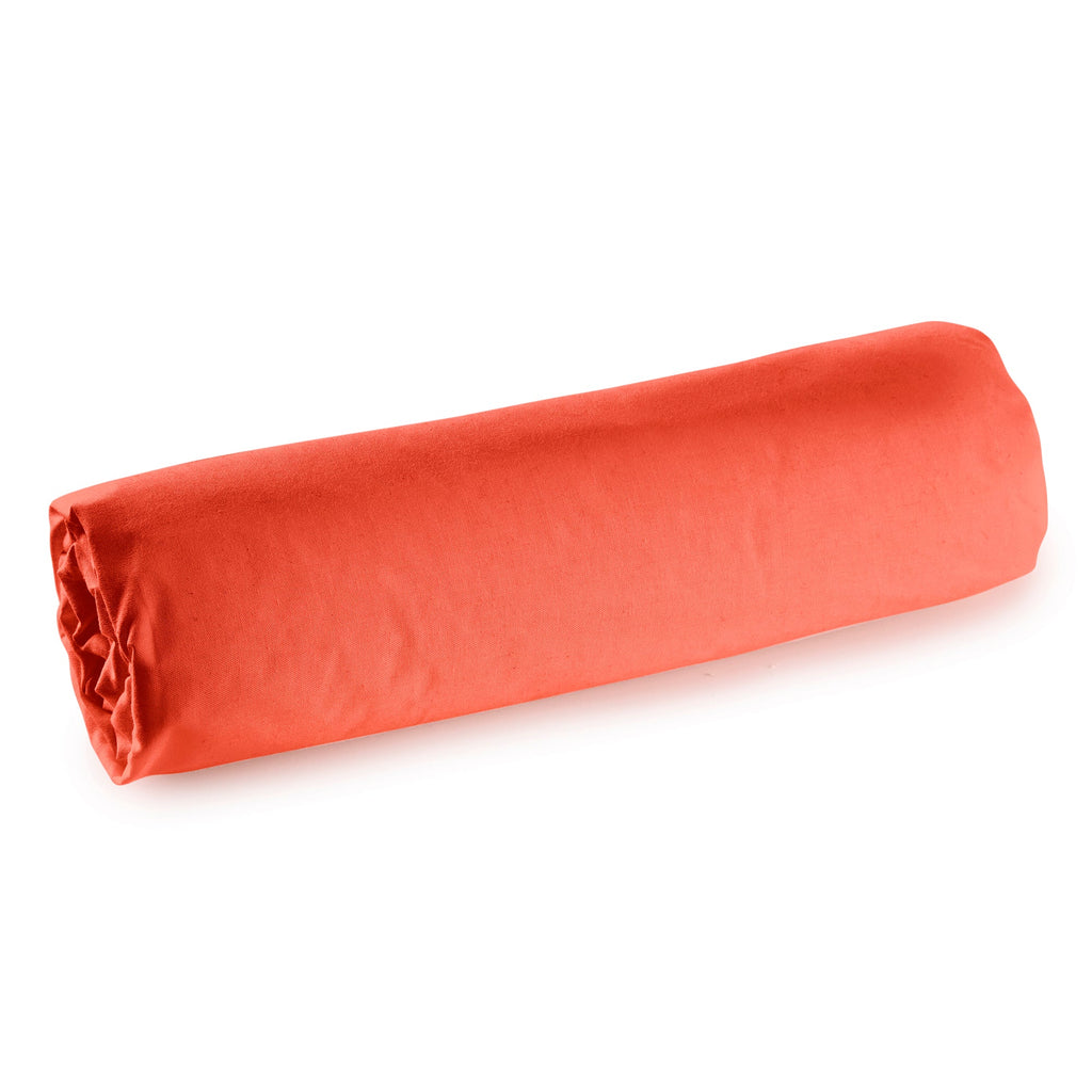 Drap Housse - 100% Percale Coton - Terracotta