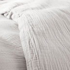 Parure De Couette (Housse + Taies D'Oreiller) - 100% Gaze De Coton - Perle