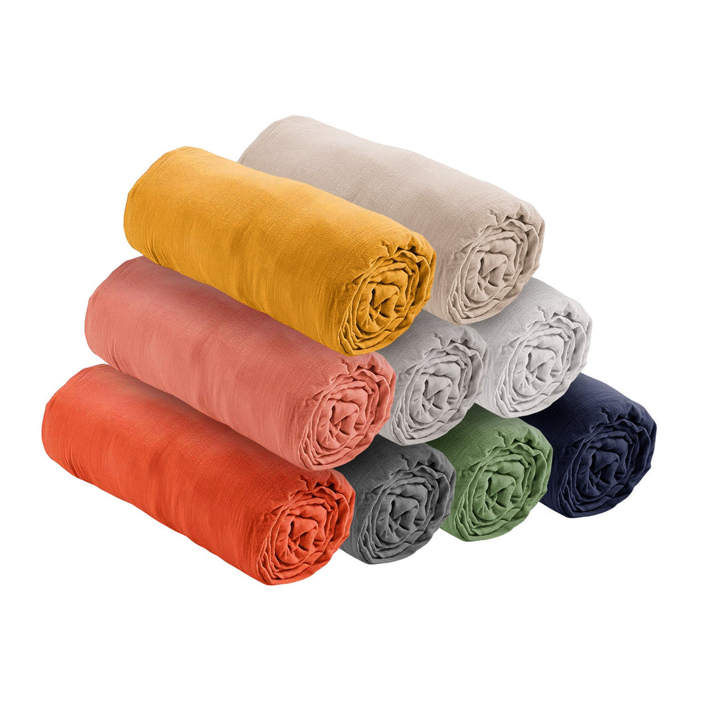 Drap Housse - Gaze De Coton - Bleu Nuit