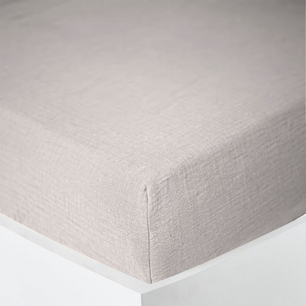 Drap Housse Gaze De Coton - Perle
