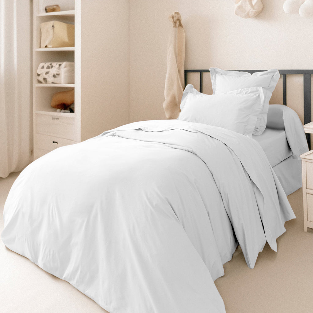 Housse De Couette - 100% Percale Coton - Neige