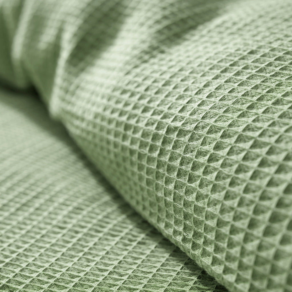 Parure De Couette (Housse + Taies D'Oreiller) - Nid D'Abeille - Olive