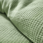 Parure De Couette (Housse + Taies D'Oreiller) - Nid D'Abeille - Olive