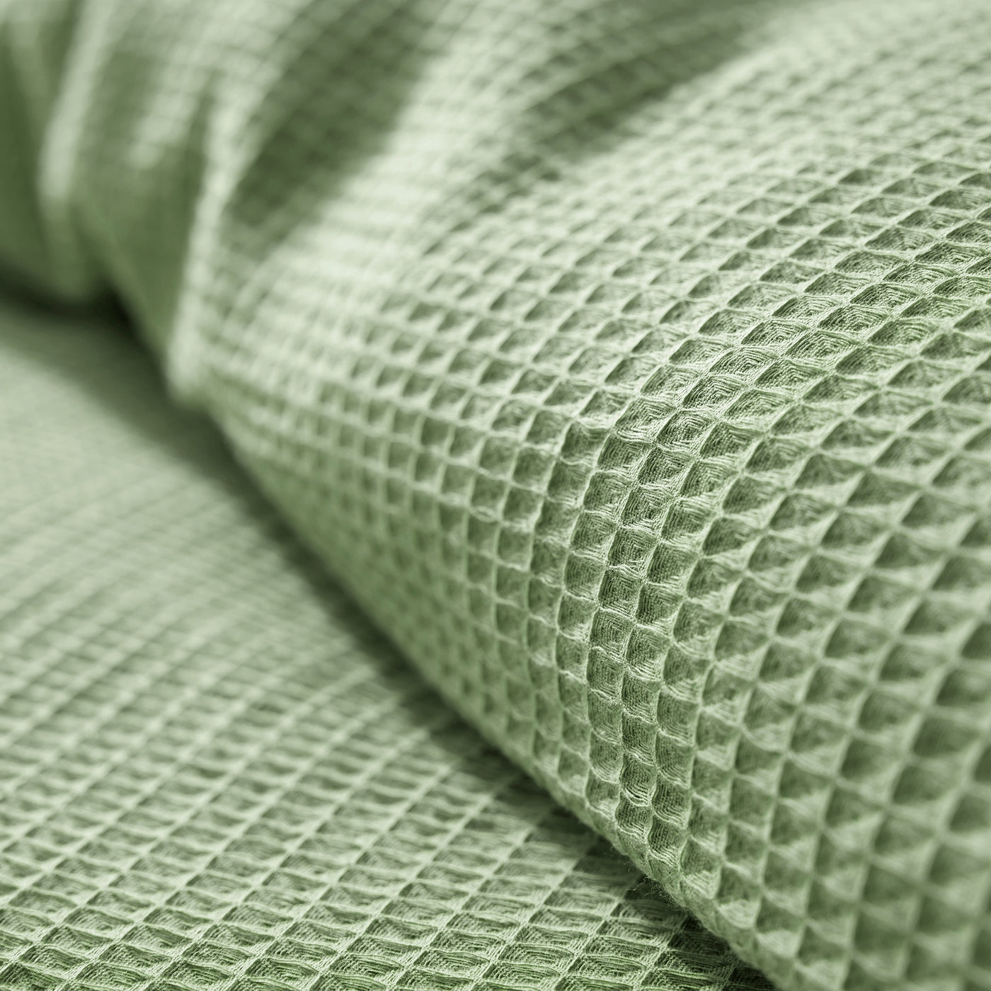 Parure De Couette (Housse + Taies D'Oreiller) - Nid D'Abeille - Olive