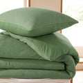 Parure De Couette (Housse + Taies D'Oreiller) - Nid D'Abeille - Olive