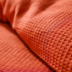 Parure De Couette (Housse + Taies D'Oreiller) - Nid D'Abeille - Terracotta