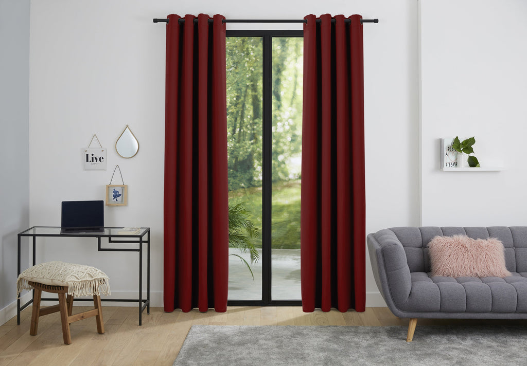Rideaux Occultants - 100% Polyester - Lie De Vin