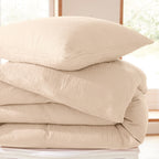 Pack Complet (Housse De Couette + Taie(s) + Drap Housse) - Gaze De Coton - Naturel