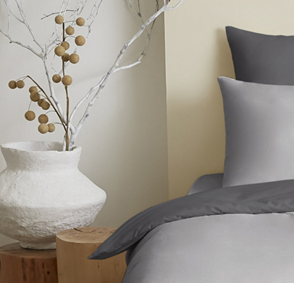 Pack Housse De Couette - 100% Coton - Gris/Anthracite