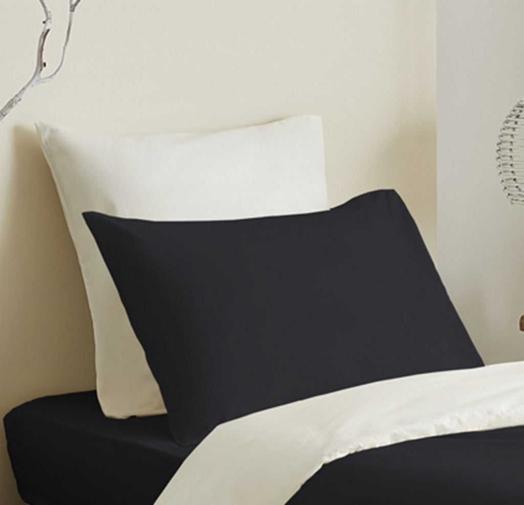 Pack Housse De Couette - 100% Coton - Noir/Blanc