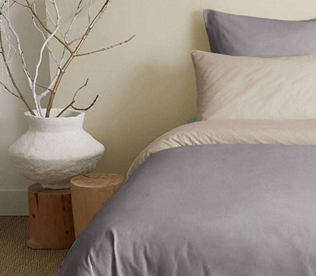 Pack Housse De Couette 6 Pièces - 100% Coton - Taupe/Lin