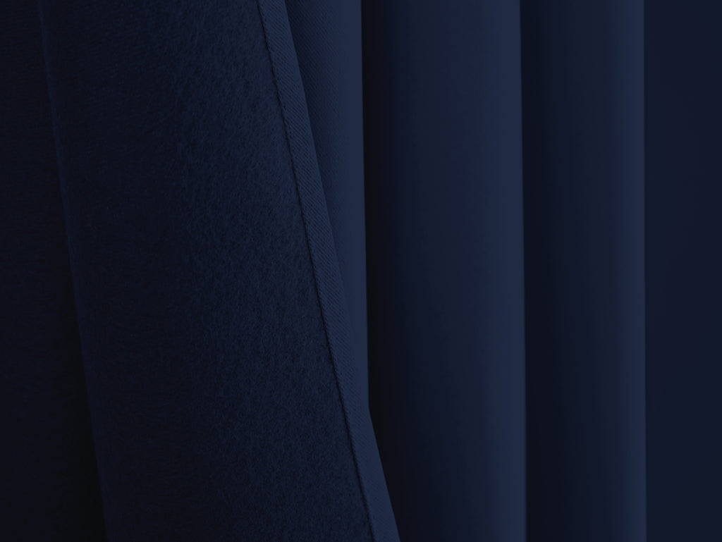 Rideaux Thermiques - 100% Polyester - Bleu Nuit
