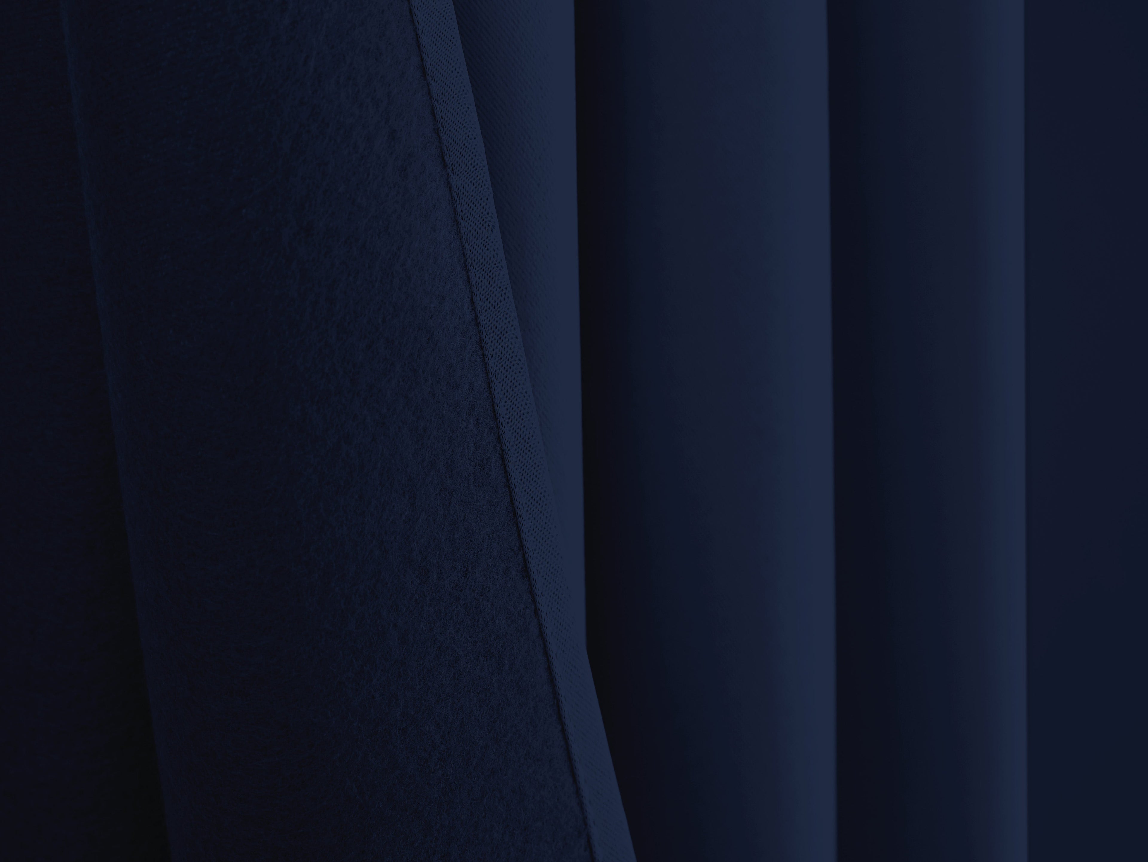 Rideaux Thermiques - 100% Polyester - Bleu Nuit