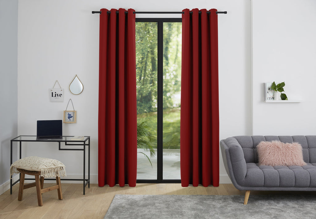 Rideaux Thermiques - 100% Polyester - Cerise