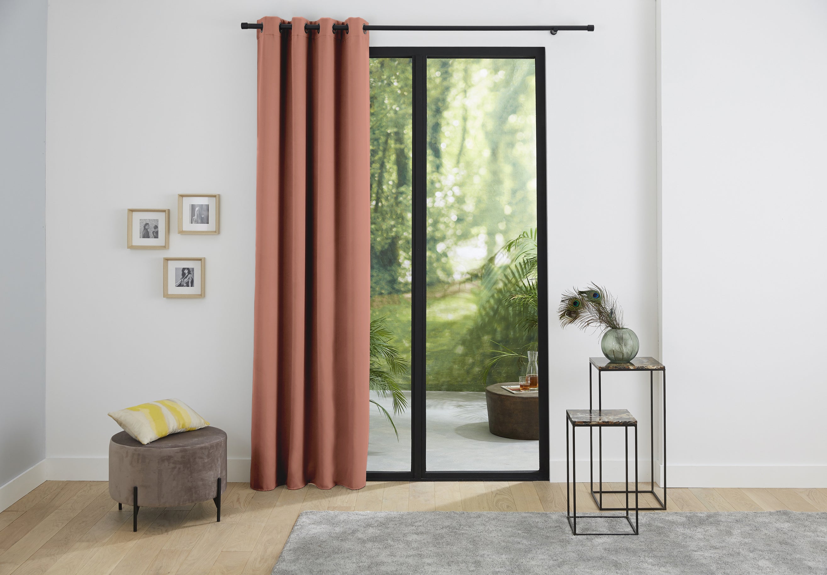 Rideaux Thermiques - 100% Polyester - Rose Boisé