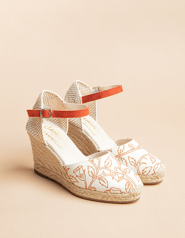 Espadrilles Udaipur Bride - Toile Motif Indien - Femme