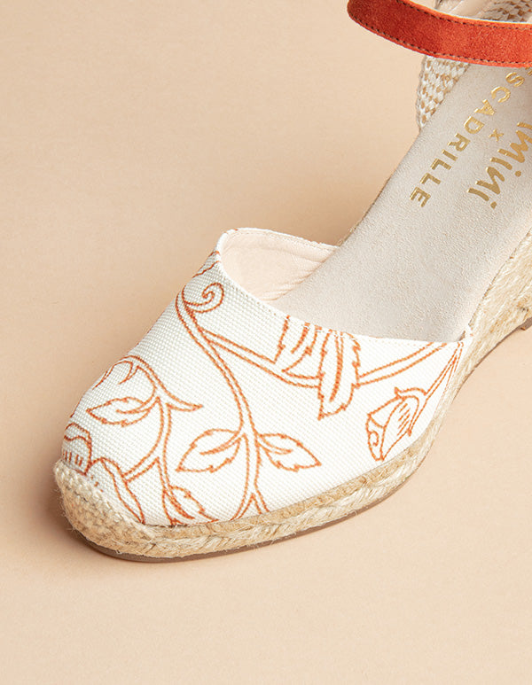 Espadrilles Udaipur Bride - Toile Motif Indien - Femme