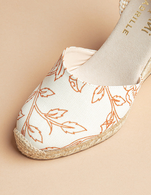 Espadrilles Udaipur Ruban - Toile Motif Indien - Femme