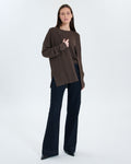 Gilet long ouvert taupe_1