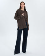 Gilet long ouvert taupe_1