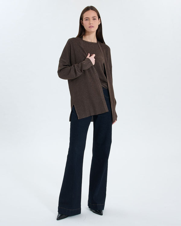 Gilet long ouvert taupe_1