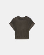 Pull manches courtes taupe_5