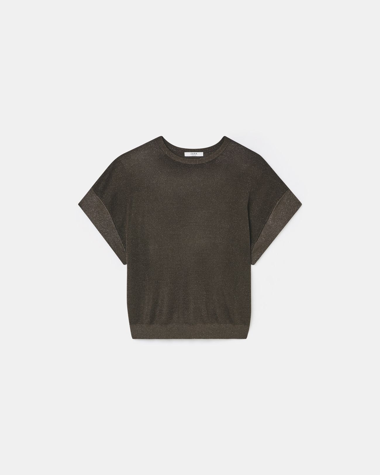 Pull manches courtes taupe_5