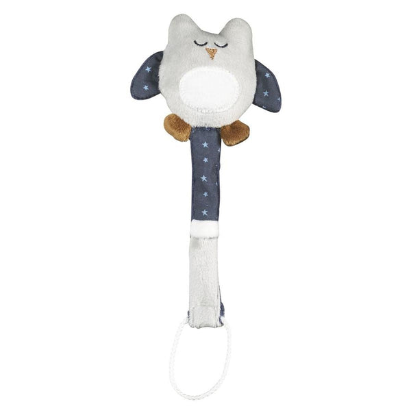 Attache-Tétine Bébé En Coton Chouette