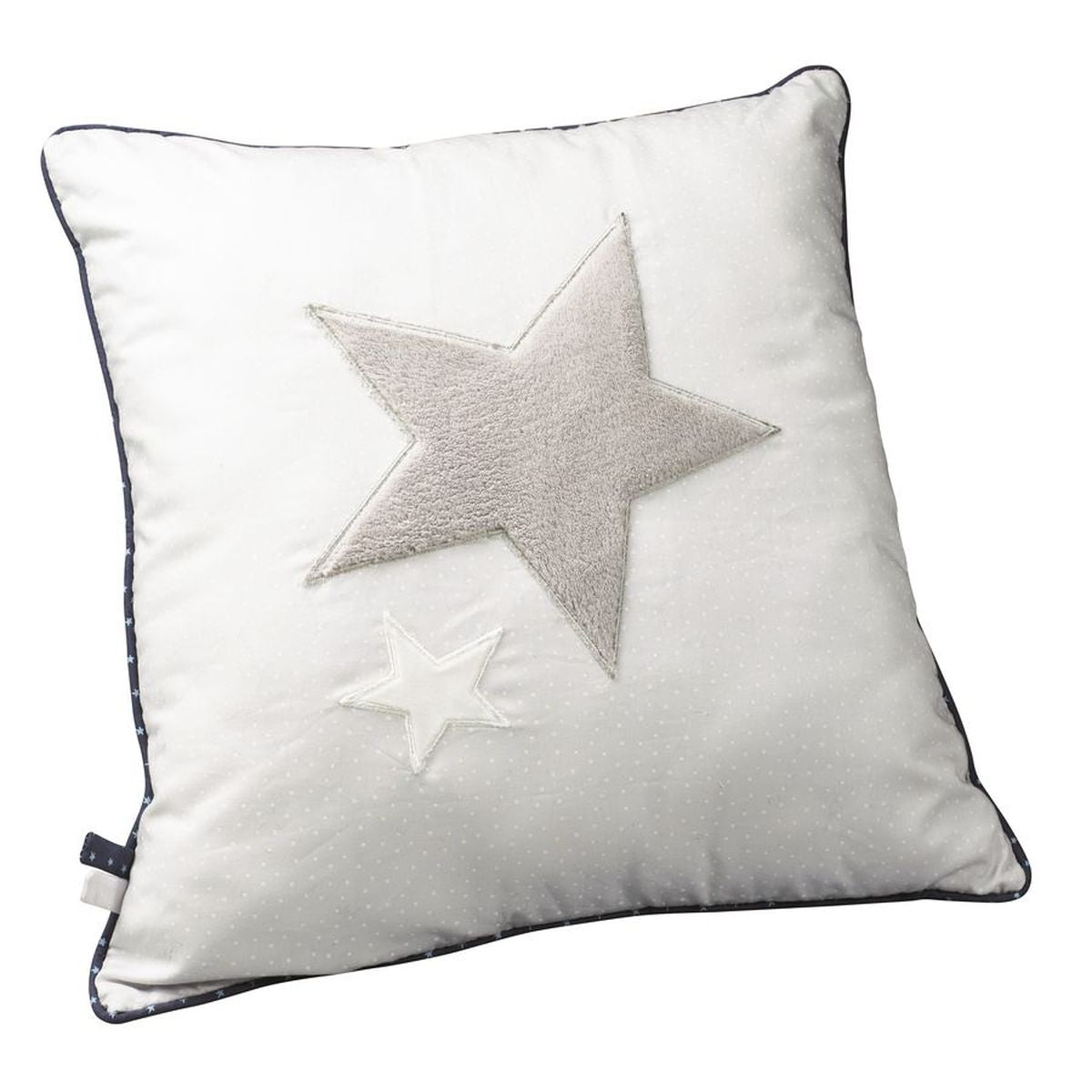 Coussin Décoratif En Coton Blanc Étoile