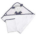 Sortie De Bain 75X75Cm Et Son Gant En Coton Blanc