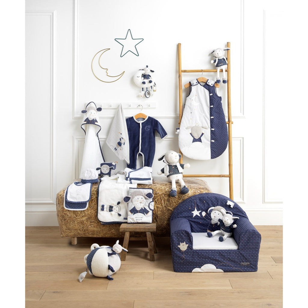 Sortie De Bain 75X75Cm Et Son Gant En Coton Blanc