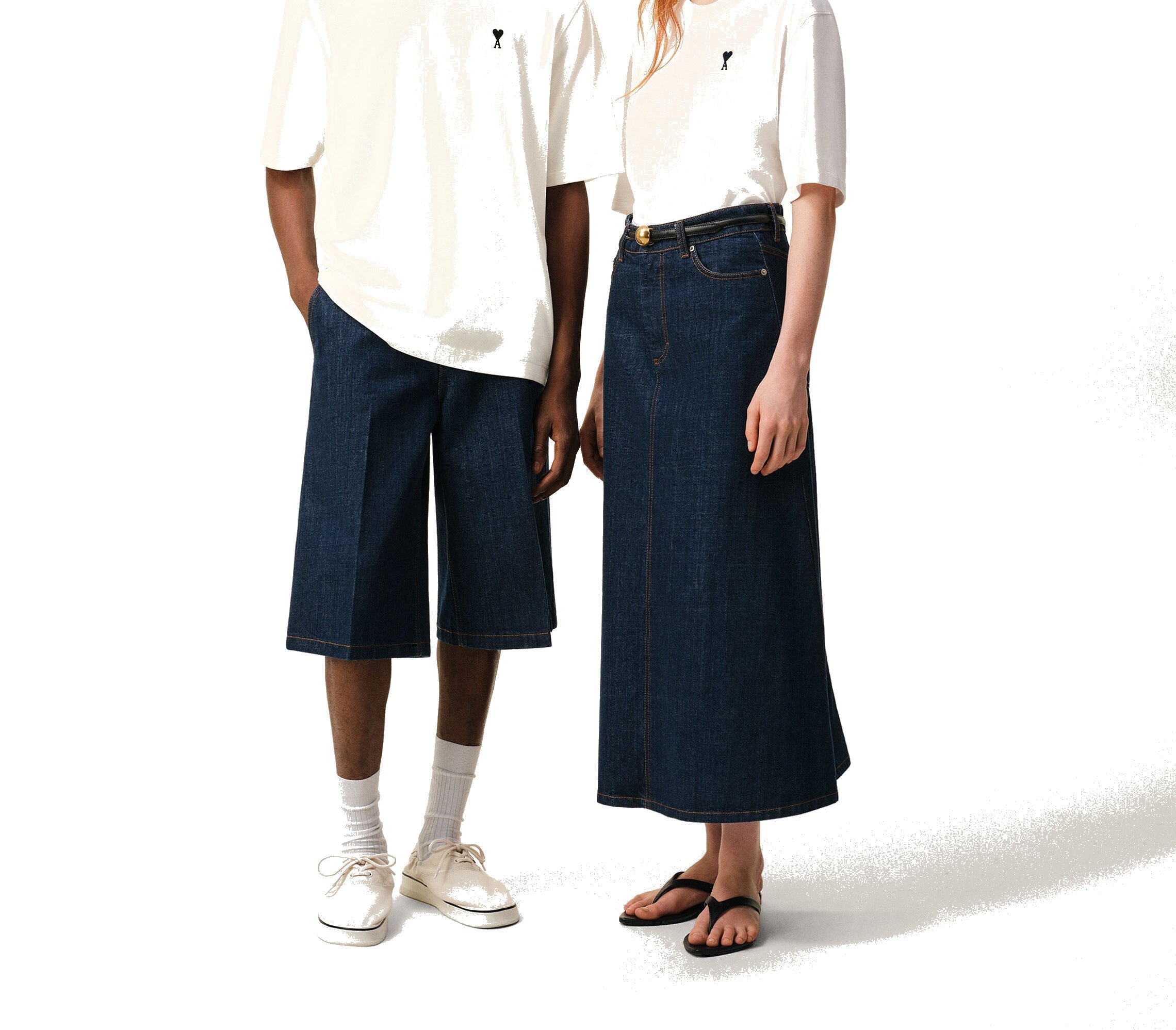 Ami Paris - T-Shirt Place Des Victoires – Blanc