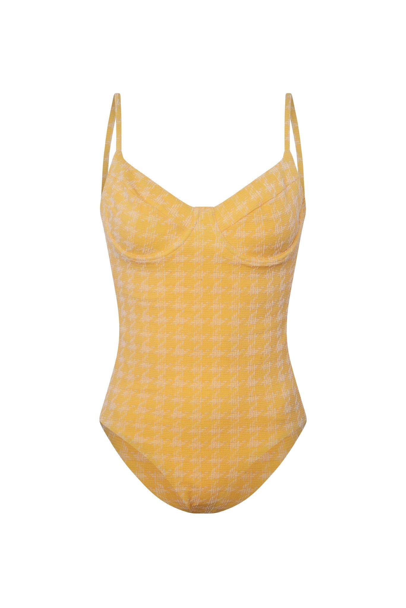 Maillot 1 Pièce Amour A La Plage Jaune