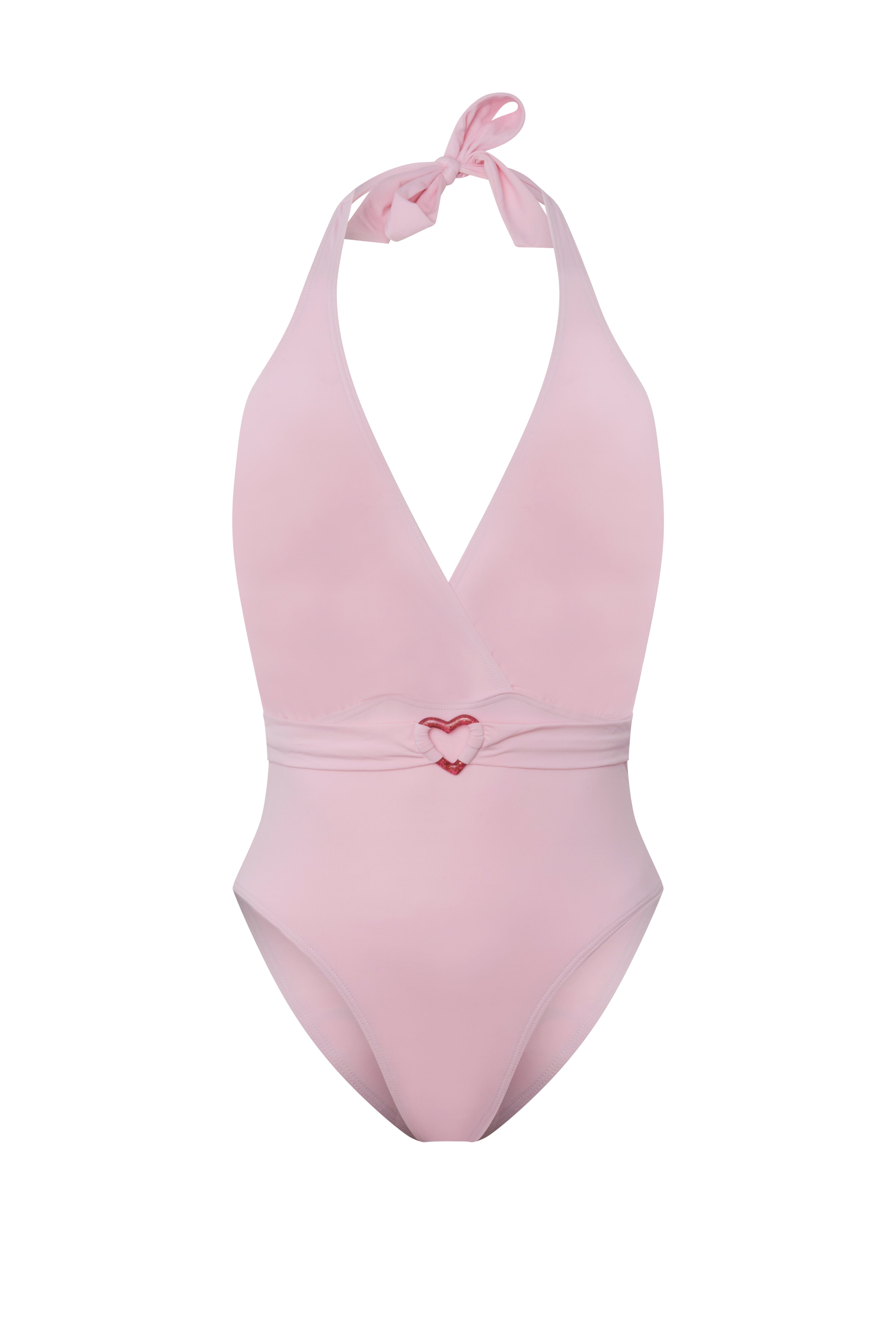 Maillot 1 Pièce Amour A La Plage Rose