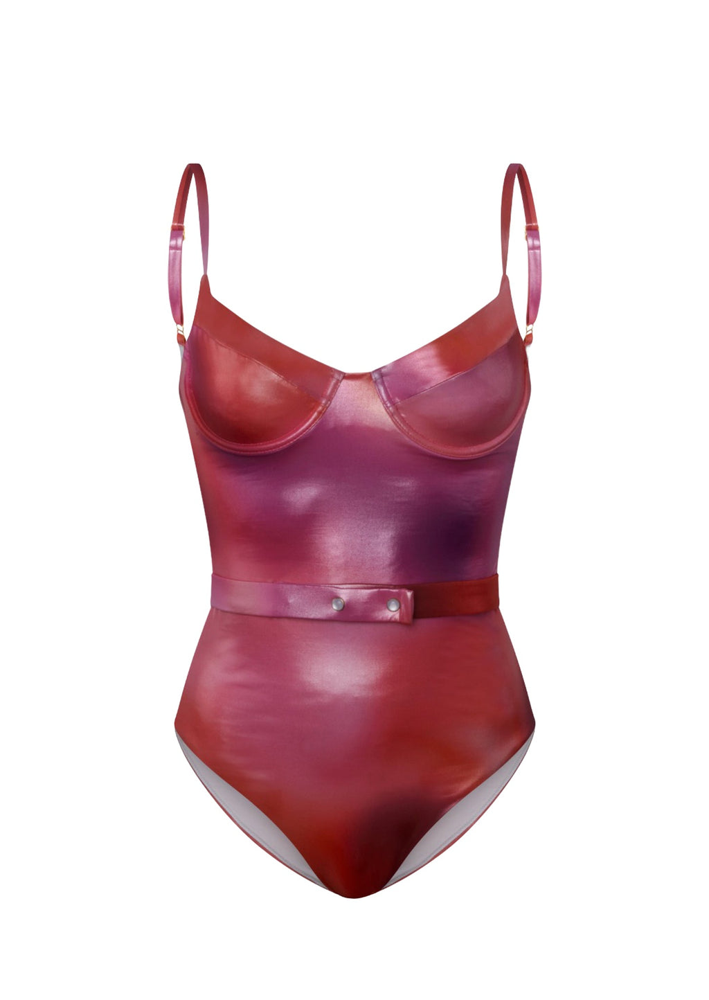 Maillot 1 Pièce Amour A La Plage Dégradé Rouge/Rose