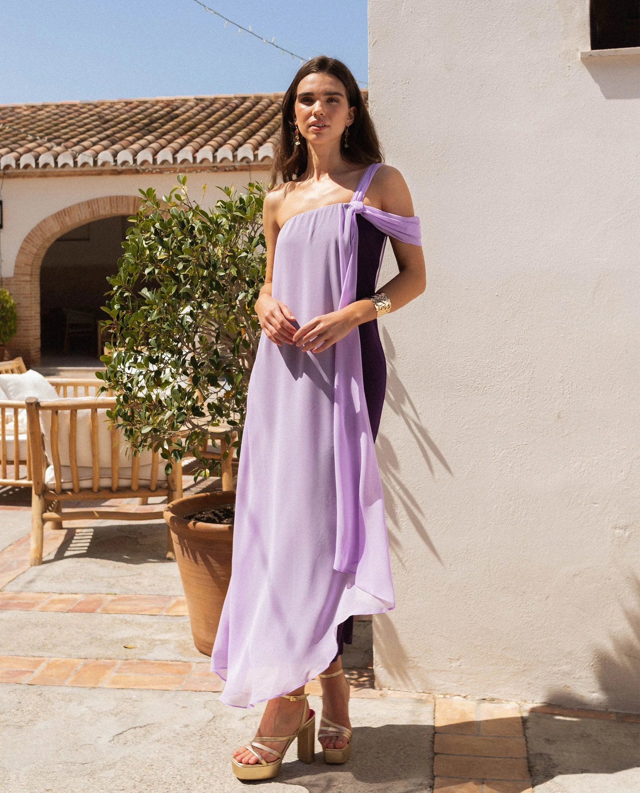 Robe Almería - Violet Et Lilas
